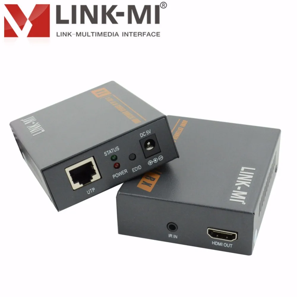 LINK MI LM HT208 60 м HDMI удлинитель с ИК по одной Cat6 кабель Full HD 1080 P hdmi передатчик и