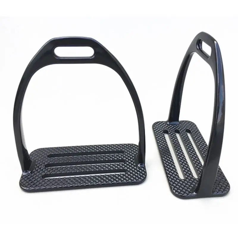 Stainless Steel Horse Stirrups 5 Inches Black Stirrup Horse Equipment