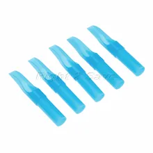 Для выведения токсинов, 40 шт Наконечник иглы для татуажа одноразовая шапочка насадки Пластик лазерной трубки синий Стерилизованные с круглым горлышком, составленных из предметов разных размеров 5F 7F 9F 11F