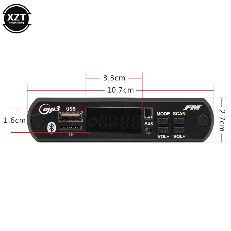 DC 12 В MP3 модуль декодер доска беспроводной автомобильный Bluetooth 5,0 Поддержка FM SD карты большой экран JQ-D091BT для музыки динамик