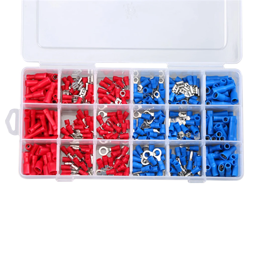 

360pcs/270pcs Electrical Wire Terminals Cold Pressing Heat Shrink Wire Connector Kit Electrical Insulated Crimp Terminals Set