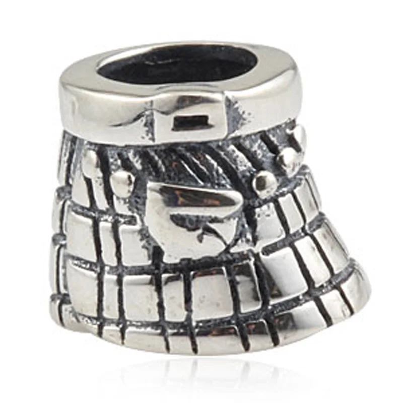 

925 Sterling Silver Celtic Kilt Bead Charm Bead Fit European 4.5mm Hole Bracelet Necklace for Gift Women Jewelry Making