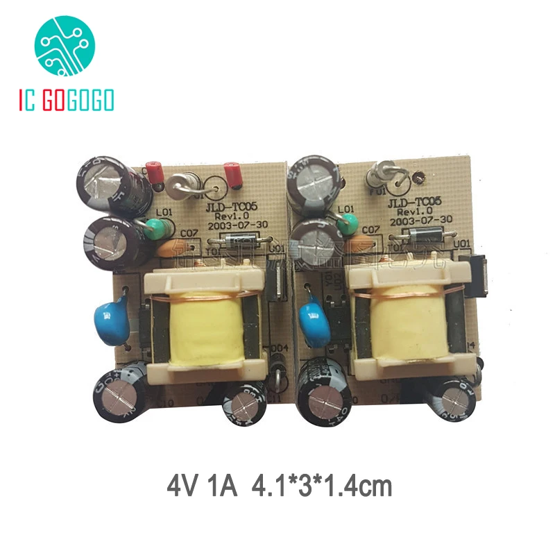 

AC-DC 4V 1A Switching Power Supply Module Switch Circuit Board With IC Control Program 1000MA 100-240V 50/60HZ SMPS