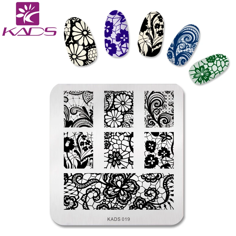 KADS Горячие Продажа Nail Art Шаблона Ногтей Штамповки Stamp Плиты Печати Трафареты