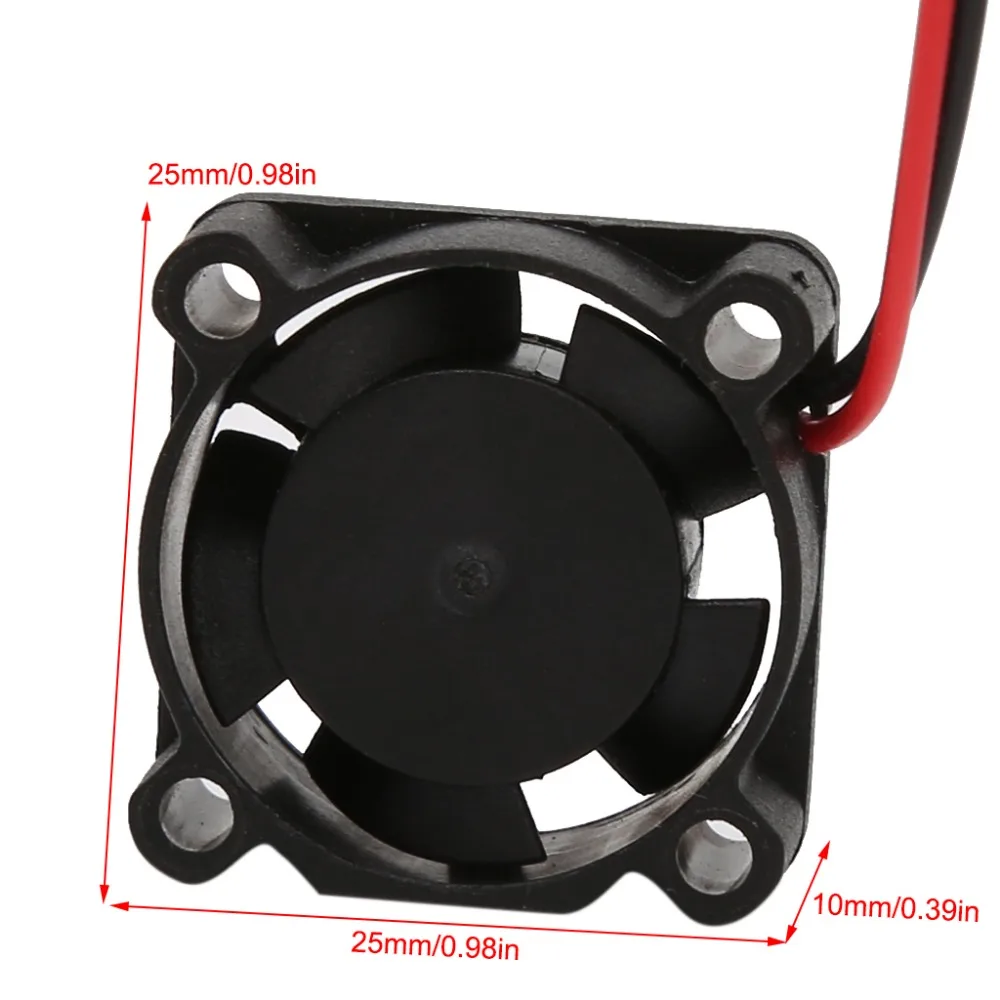 DC Автомобильная сирена, легкая в установке, 12В 25*25*10 мм Ювелирные наборы с маленьким 2-проводной Бесщеточный Охлаждающий вентилятор 2510S для 3D-принтеры Запчасти