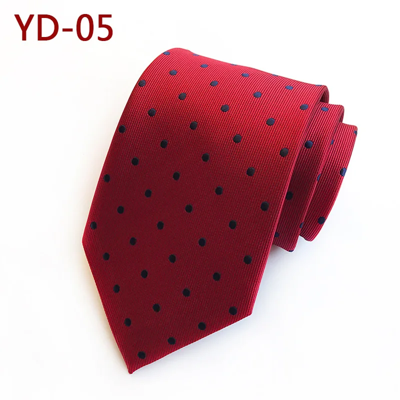 Jbersee мужские шелковые галстуки галстук тонкий бизнес Свадебный галстук синие галстуки мужские галстуки в горошек Галстуки для мужчин Gravata 8 см LD8057 - Цвет: YD05