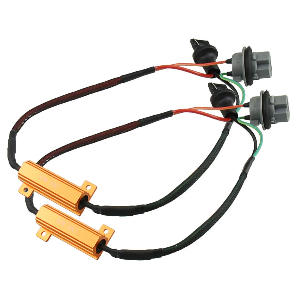 2X 1156 Ba15s P21W 1157 7443 7440 Canbus проводка поворотного сигнала без ошибок резисторы Flash
