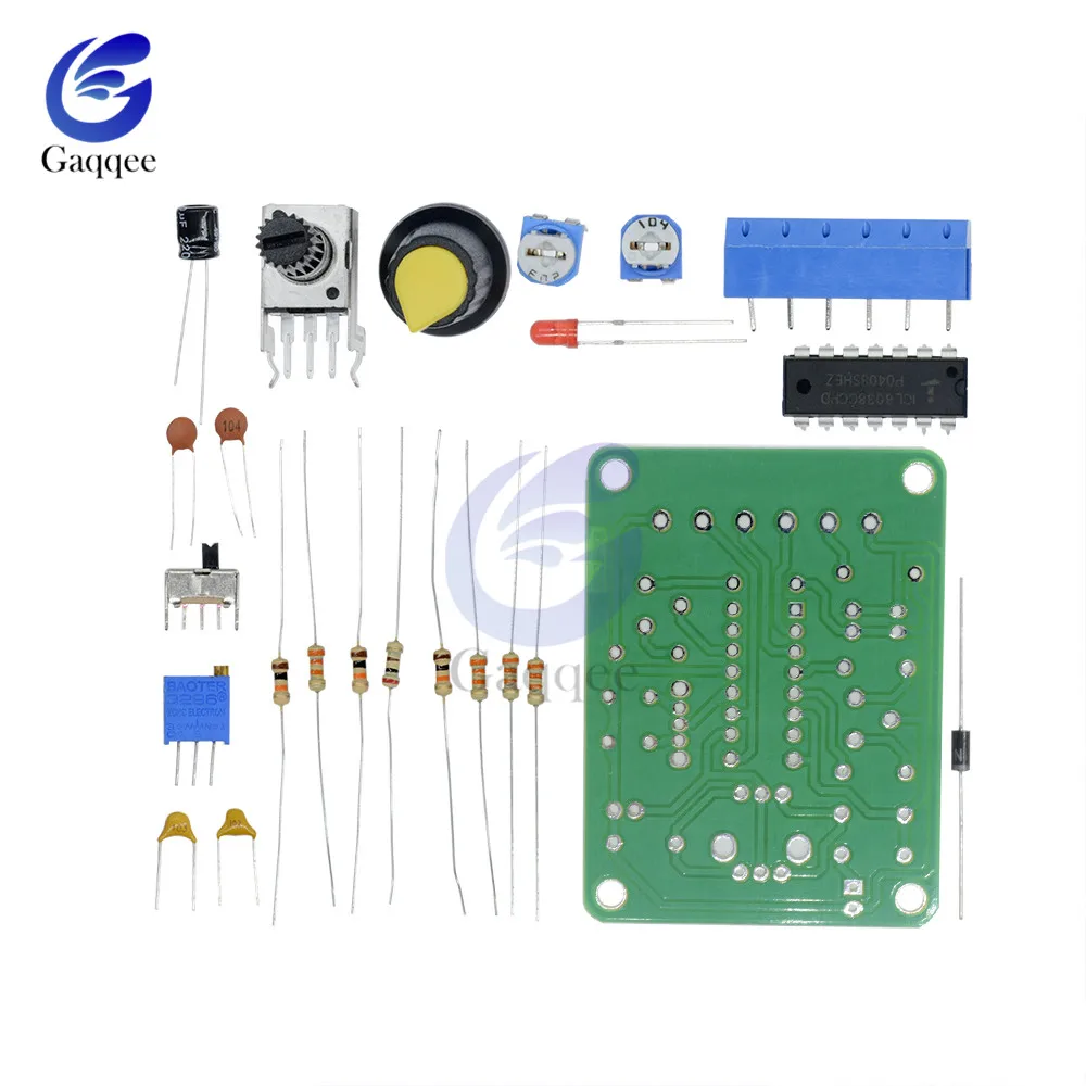 ICL8038 монолитная функция генератор сигналов модуль DIY Kit синус квадратный треугольник 50-5 кГц 12 В DC