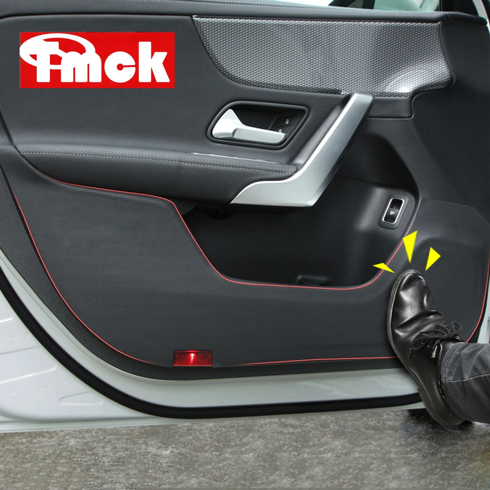 

For Mercedes Benz A Class W177 V177 A180 A200 A220 A250 2019+ Car Interior Door Anti Kick Mat Protective Pad Sticker Accessories