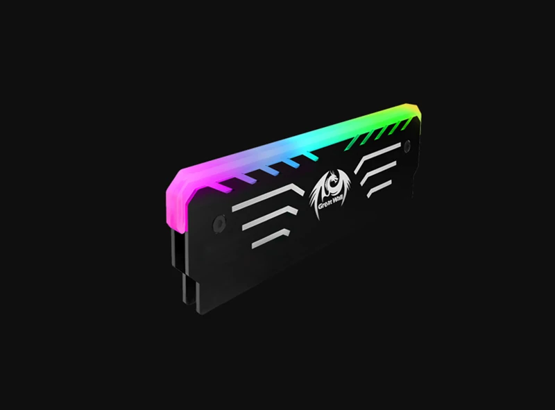 RGB Memory Cooling Vest Radiator Cooler shell Glowing LED 256 Colors Light Effect Aluminum Heatsink for Desktop RAM DDR3 DDR4