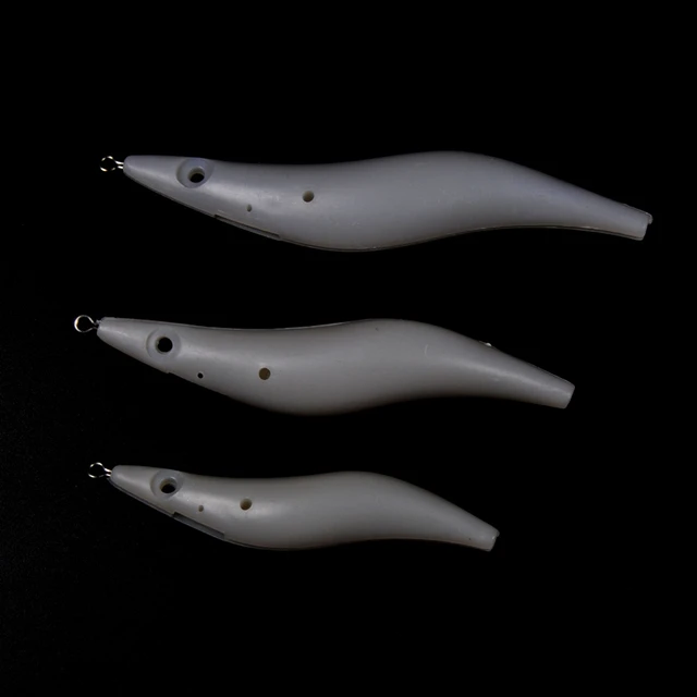 20PCS Squid Lure Shrimp DIY Body Squid Jig Blanks White 3.5# 3.0# 2.5#