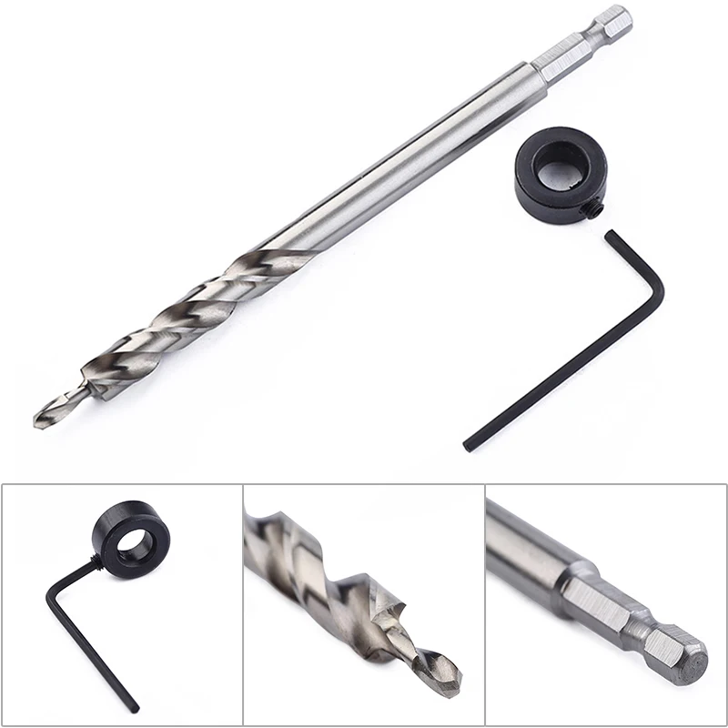1/4&quot Hex Twist Step Drills Bits Set For Kreg Pocket Hole Drill Jig Guide 3/8&quot Hand Tools Set|step drill bit set|drill setstep |