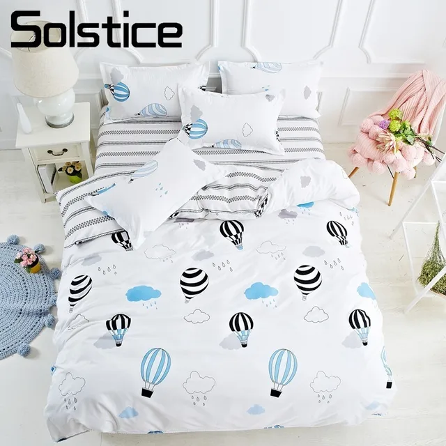 US 22 2 30 OFF Solstice Home Textile Balloon Bedlinen Kids Teens Girl Boys Bedding Sets Pillowcase Bed Sheet Duvet Cover Queen Twin Size 3 4Pcs In