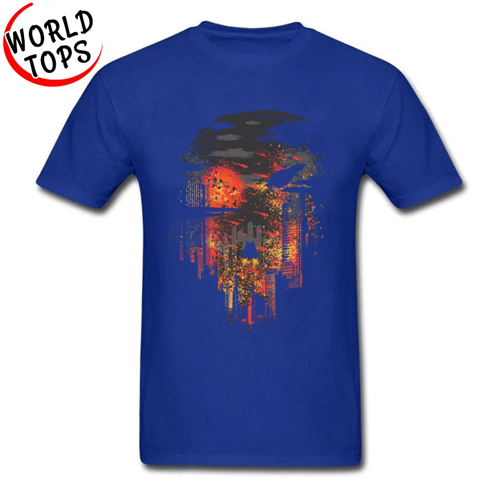 Evacuate Earth Tops Tees Cute Round Collar Custom Short Sleeve 100% Cotton Men T Shirts 3D Printed Tees Wholesale Evacuate Earth blue