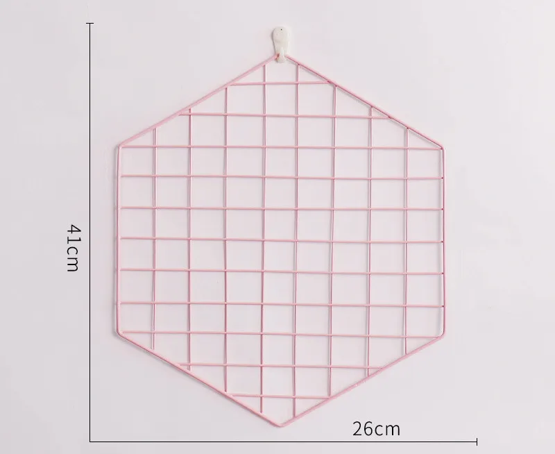 Настенный декор, железный каркас, подвесной стеллаж, настенный дисплей, для хранения мелочей, полки для ванной, сделай сам, INS, облачная сетка, металлические настенные полки