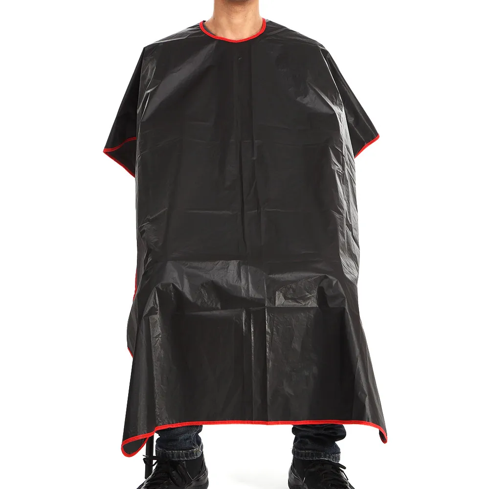 New 1PC Adult Polyester Black With Red Edge Waterproof Cutting Hair