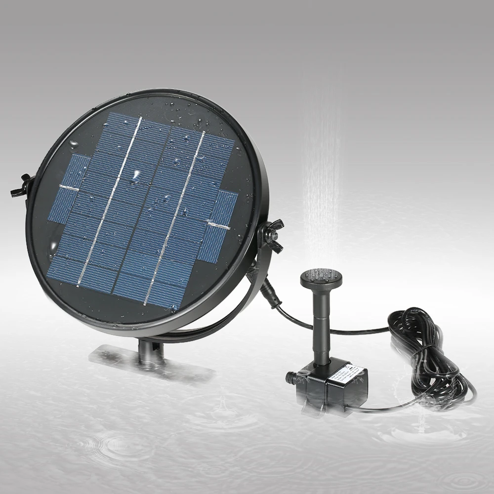 

Solar Power Water Floating Fountain Pump Pool Garden Water Pump Kit for Bird Bath Pond Pull 190L/H 170cm Lift 9V 2W/3W