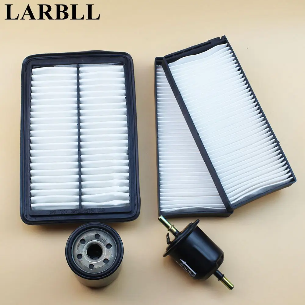 

LARBLL 5Pcs/Set Car Styling Air conditioning Cabin Filter Air Filter Oil Filter Fuel Filter For JAC J3 J3S Turin 2009~2015