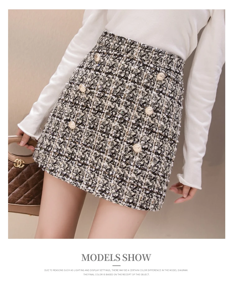 High Waist Khaki Button A-line Mini Skirt
