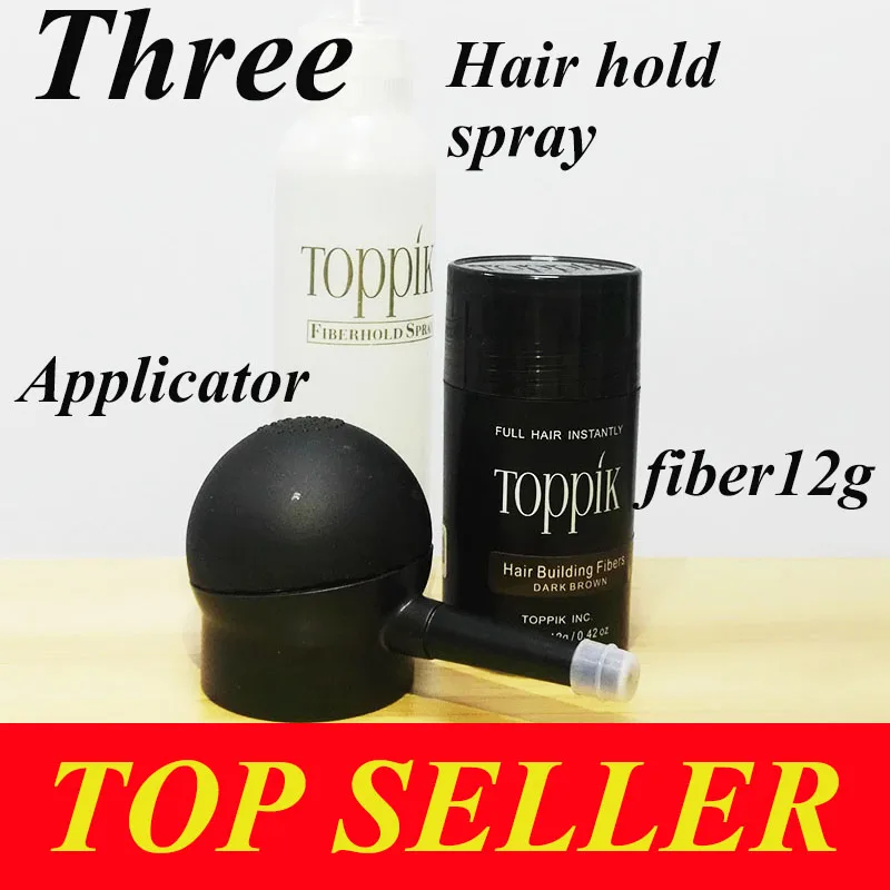 Toppik hair building fiber 12g 12g+applicator+spray anti hair loss