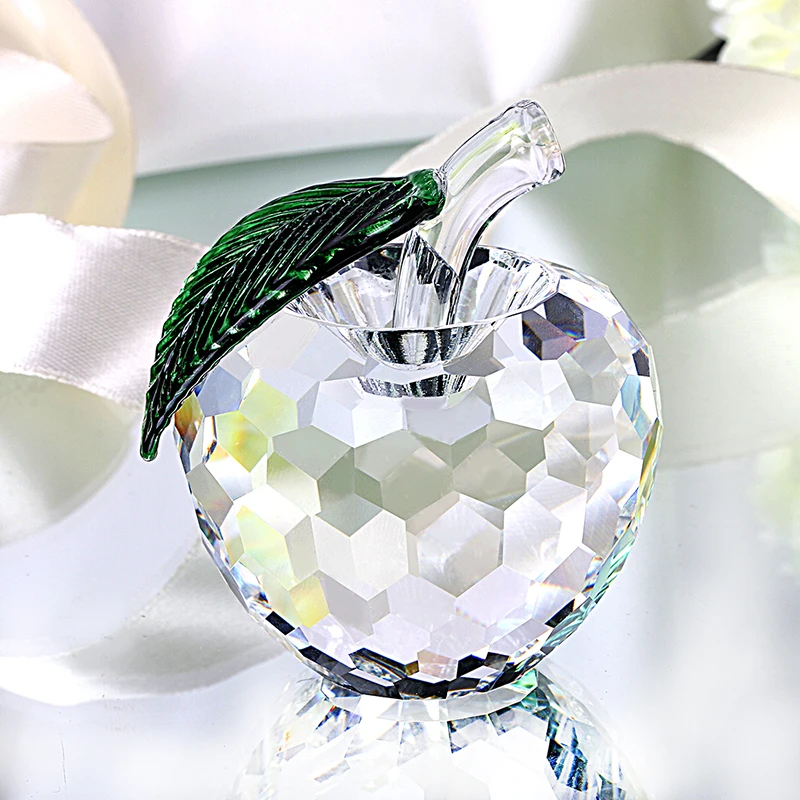 Buy 60mm Crystal Apple Paperweight Glass Paperweight