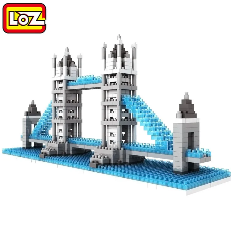 

LOZ Nano World Architecture Britain UK LONDON Tower Bridge DIY 3D Model Mini Diamond Brick Building Blocks Toys