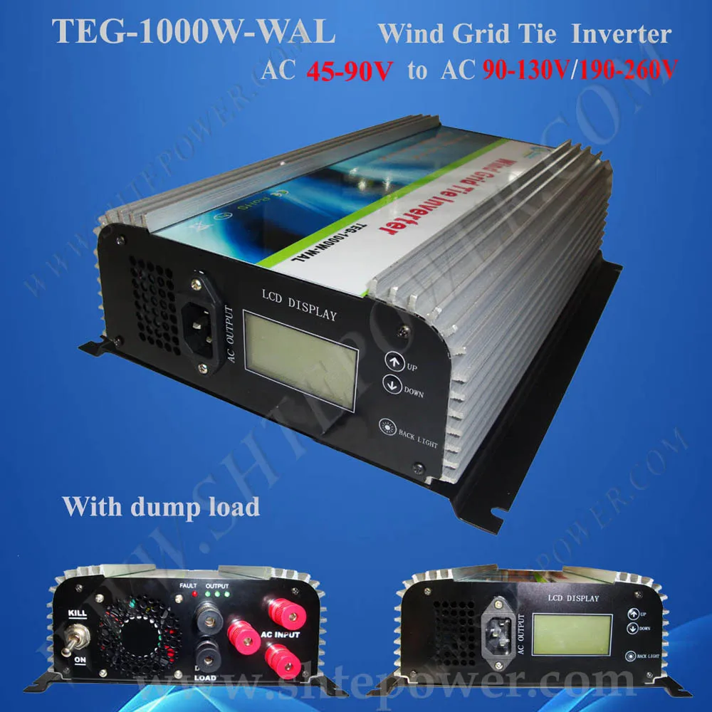 

48v ac to 130v ac 1000w wind turbine generator,pure sine wind grid tie inverter