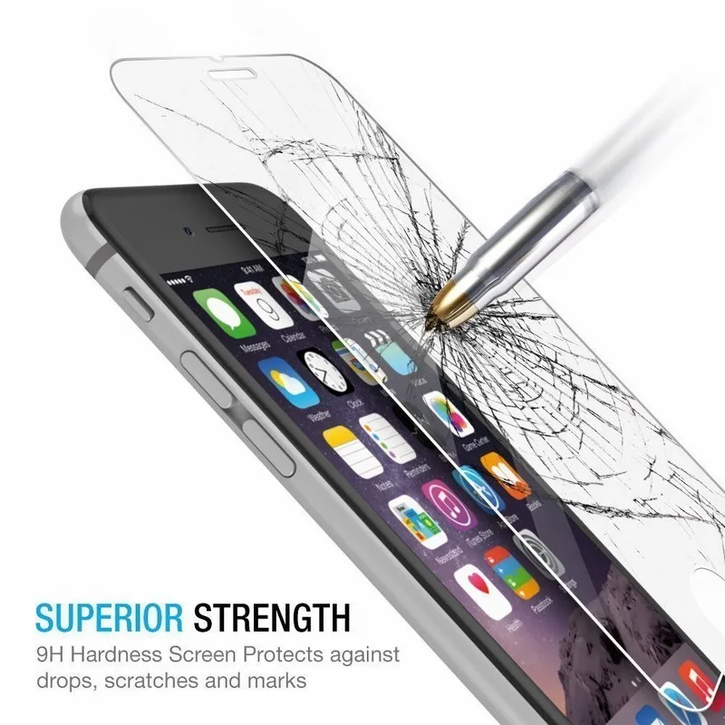 NYFundas Tempered Glass Screen Protector For Apple iPhone 7 Plus 6S 6 5 5S SE 4 4S Film Protection verre trempe ScreenProtector (4)