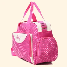 5Pcs Mummy Bag Large Capacity Baby Diaper Set Bag Stroller Mummy Maternity Nappy Bag Handbag Set With Changing Pad For Baby Care waterproof dot baby diaper bag nappy large capacity maternity tote bag multifunctional changing bag for stroller baby care