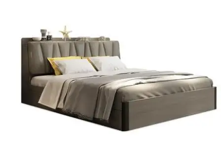 Рама DYMASTY натуральная кожа мягкая кровать современный дизайн кровать bett, cama мода king/queen Размер мебель для спальни - Цвет: Bed