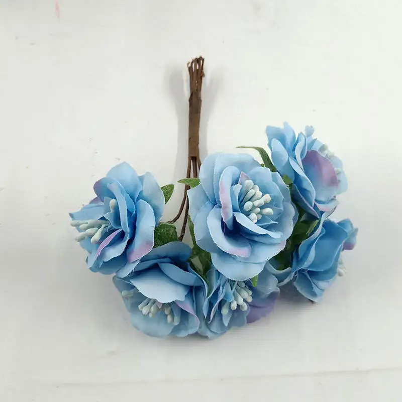 6 шт. 4 см миниатюрные искусственные цветы, украшенные ромашками для свадьбы, украшения ручной работы