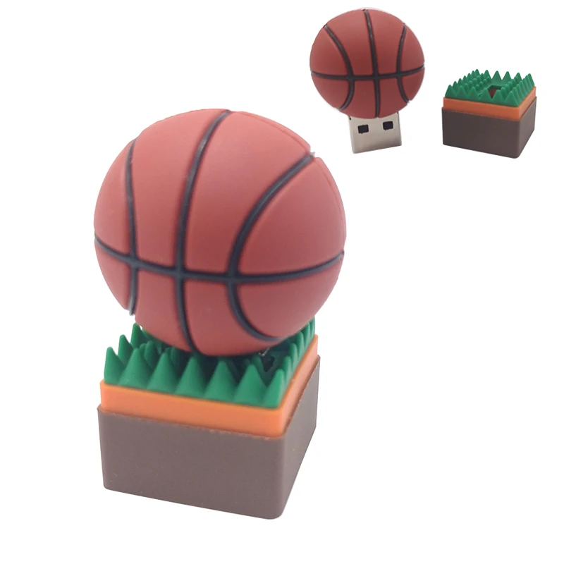Мультяшный флеш-накопитель usb 2,0 memory stick Баскетбол Футбол Регби Гольф Теннис usb флеш-накопитель 64g 32g 16g8g4g спортивный мяч флешка - Цвет: basketball