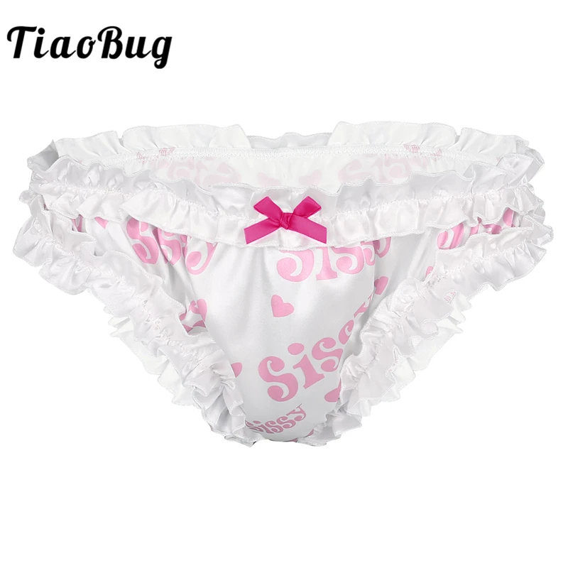 Мужское нижнее белье sissy гофрированные трусы с высокой посадкой TiaoBug