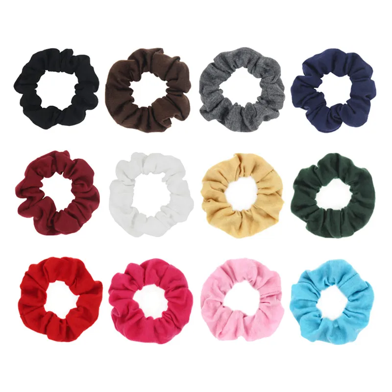 

New arrival Fashion women lovely small size solid Hair bands cute hair scrunchies girl's hair Tie Accessories Ponytail Holder