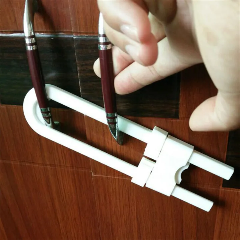

1 Piece Children Protection Lock U Shape Baby Safety Lock Prevent Child From Opening Drawer Cupboard Door Children Safety Lock