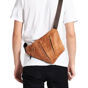 

HobbyLane Outdoor Men's Messenger Bag Men's Messenger Bag Leather Shoulder Bag Diagonal Package New Backpack Travel