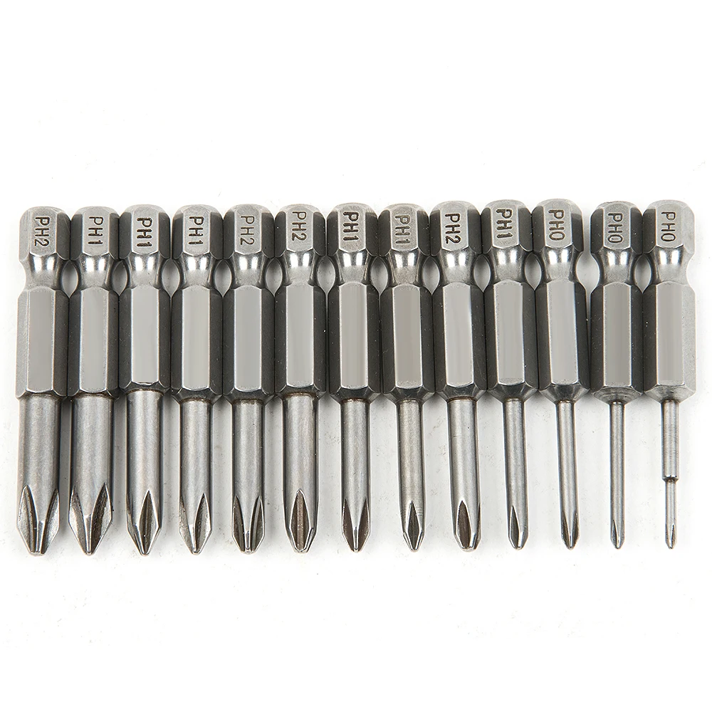 13pcs S2 Steel Cross Head Group 50mm Drill Screwdriver Set