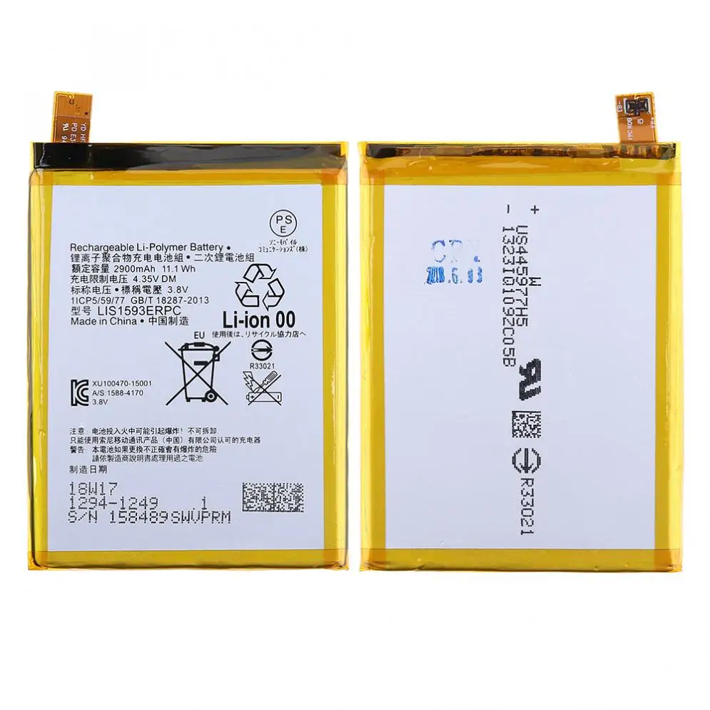 

Sale 3.8V 2900mAh Rechargeable Built-in Polymer Li-ion Replacement Battery Phone Accumulator for Sony Xperia Z5 E6653 E6683