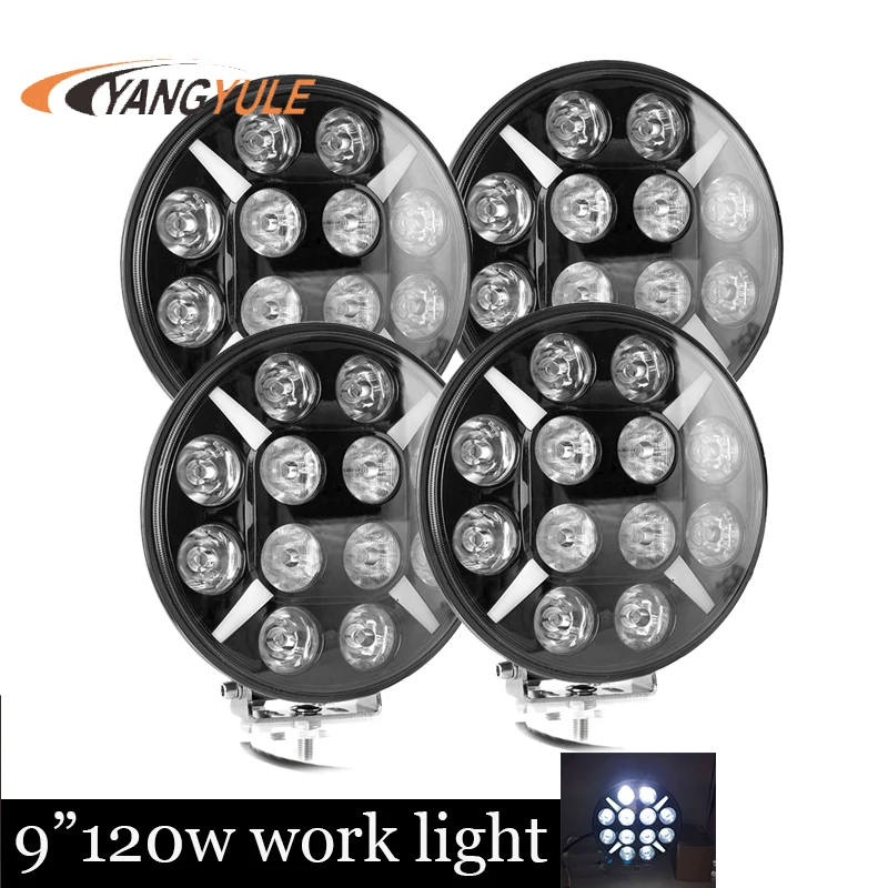 2x 9inch LED Work Light Bar 54W Straight Truck Off-road ATV SUV Boat Driving Jee