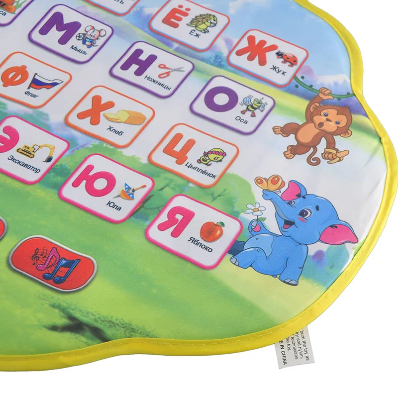 Musical Kids  Electronic Newborn Learning Educational Baby Toys Children Play Mats Playmat With Russian Language Alphabet Books