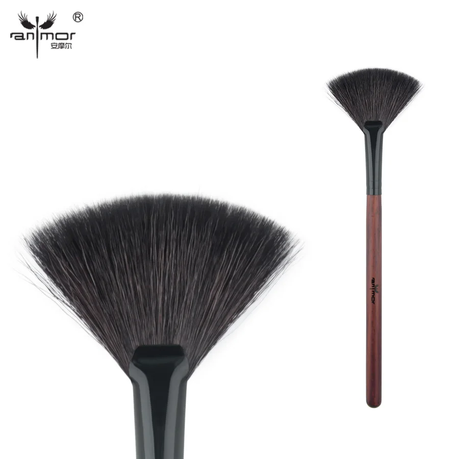 Anmor Кисть для макияжа козья мягкая синтетическая кисть для волос высокое качество кисти для макияжа основа очиститель смешивания Пудра Косметические Инструменты - Handle Color: 5601