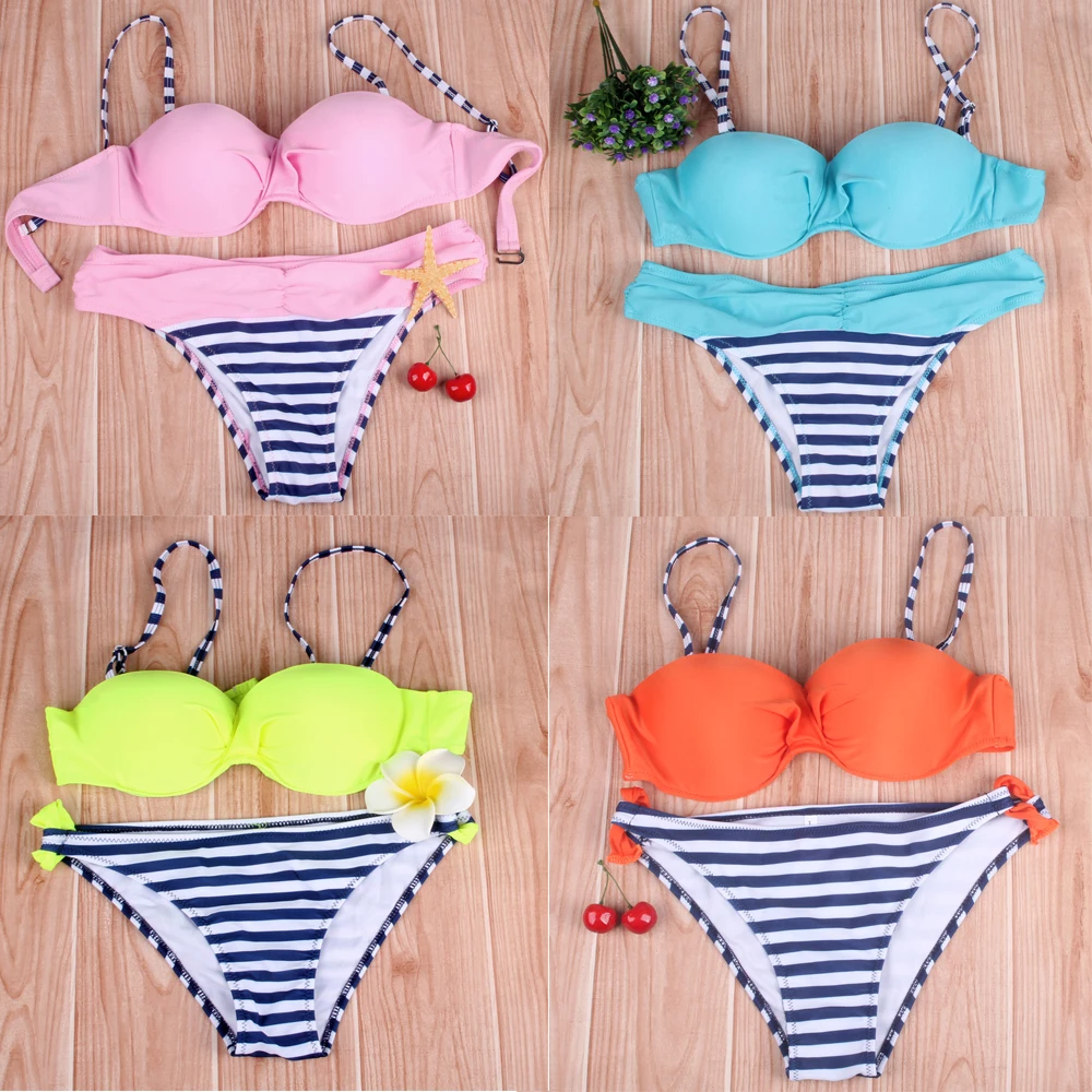 Swimwear Bikini New 2016 Sexy Women Retro Brazilian Female Summer Swimsuit Bikini Push Up Beachwear Bikini Set Biquini