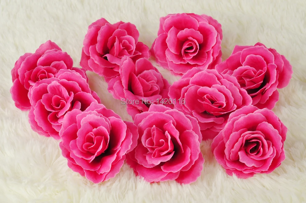 100 шт., 7 см, китайский цветок из искусственного шелка с розами, вечерние цветы для свадьбы, настенный шар для поцелуя, домашний декор