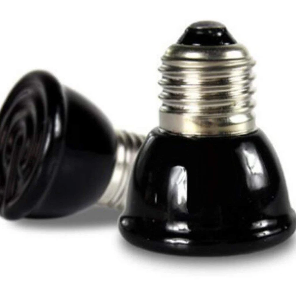 E27 мини инфракрасная керамическая нагревательная лампа Лифт Глобус лампа для животных рептилий-черный, 100 Вт