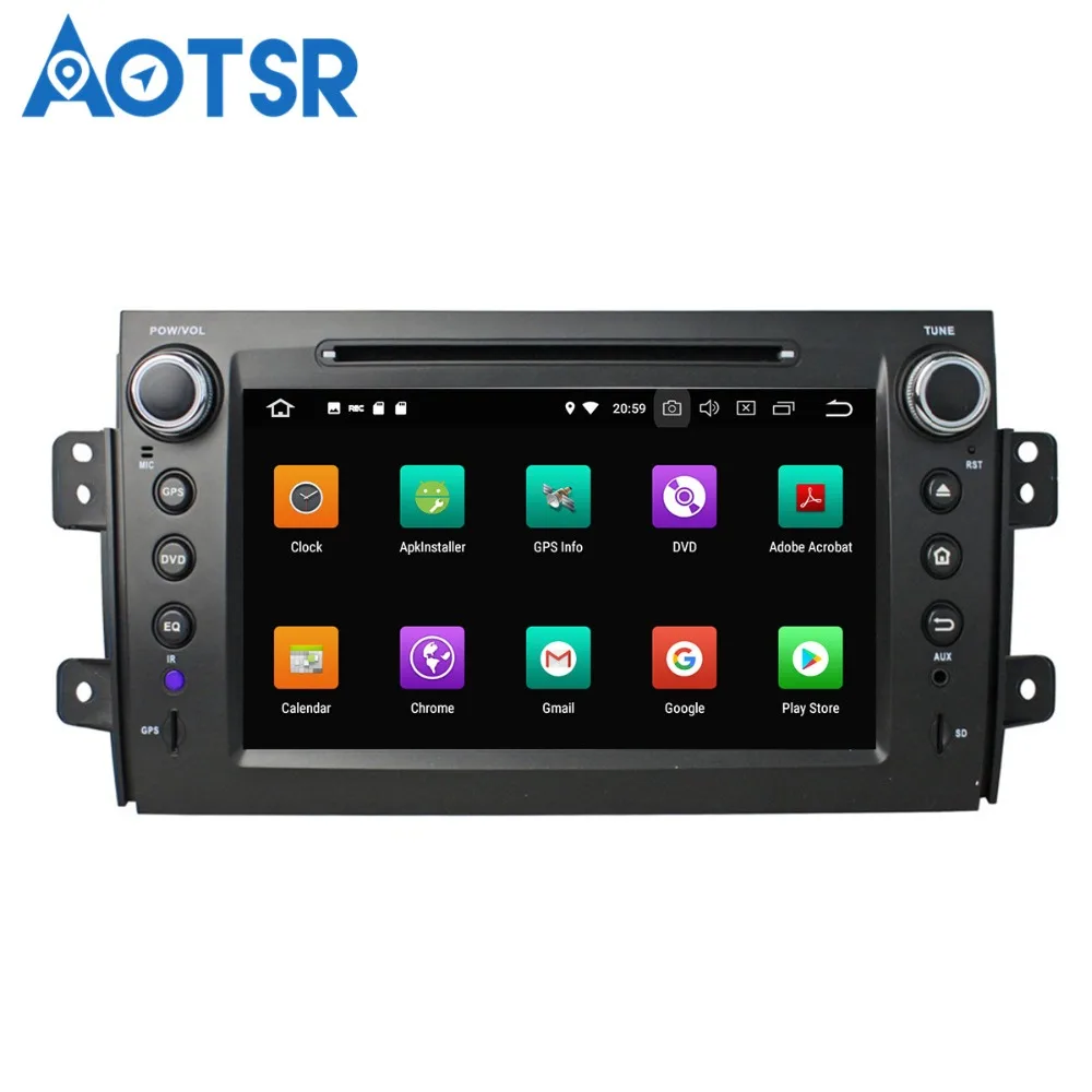 Discount Aotsr Android 8.0 7.1 GPS navigation Car NO DVD Player For Suzuki SX4 06-12 multimedia radio recorder 2 DIN 4GB+32GB 2GB+16GB 3
