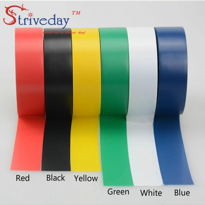 6 шт. термостойкая изоляционная лента из ПВХ цветов|insulation adhesive tape|tape waterproofwaterproof electrical tape |