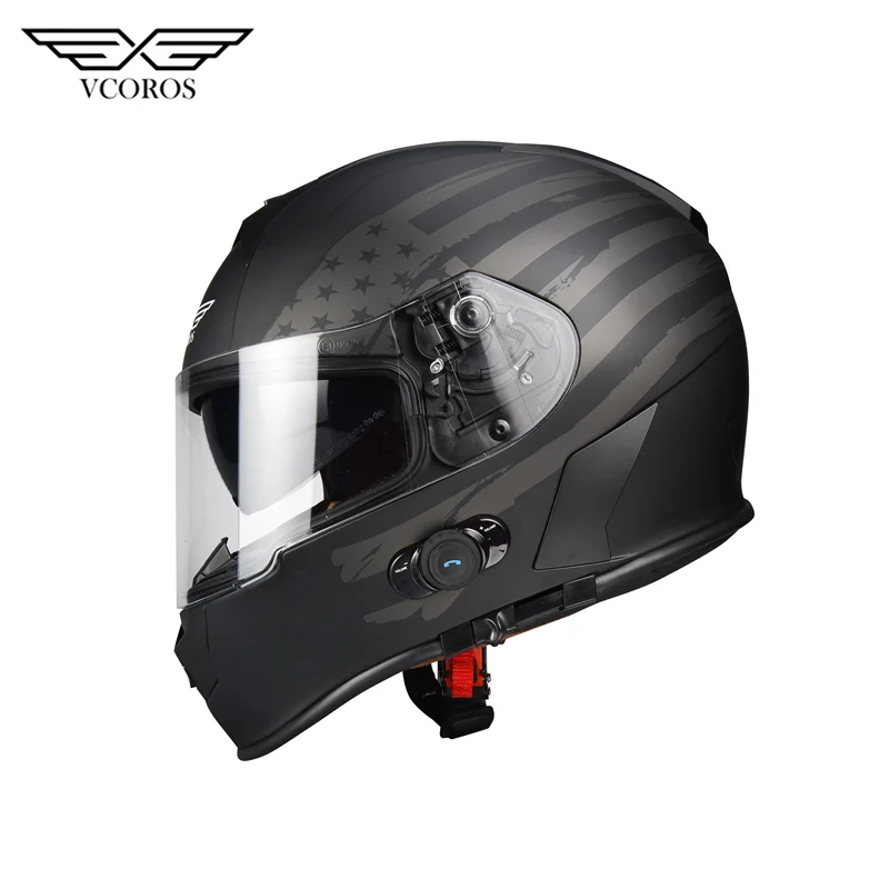 Vcoros, BlueTooth, полноразмерный, для мужчин и женщин, мотоциклетный шлем, доступен для изменения объектива, capacete de moto cicleta, мотоциклетный шлем, bluetooth - Цвет: 4