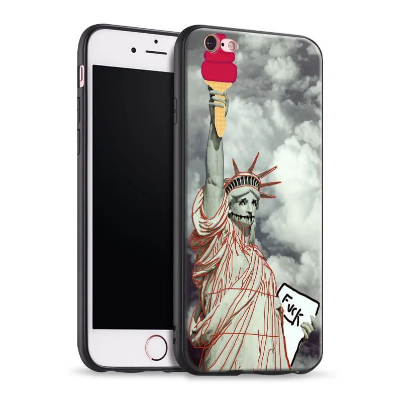 

Spoof Statue of Liberty Tpu Soft Silicone Phone Case Cover Shell For Apple iPhone 5 5s Se 6 6s 7 8 Plus X XR XS MAX