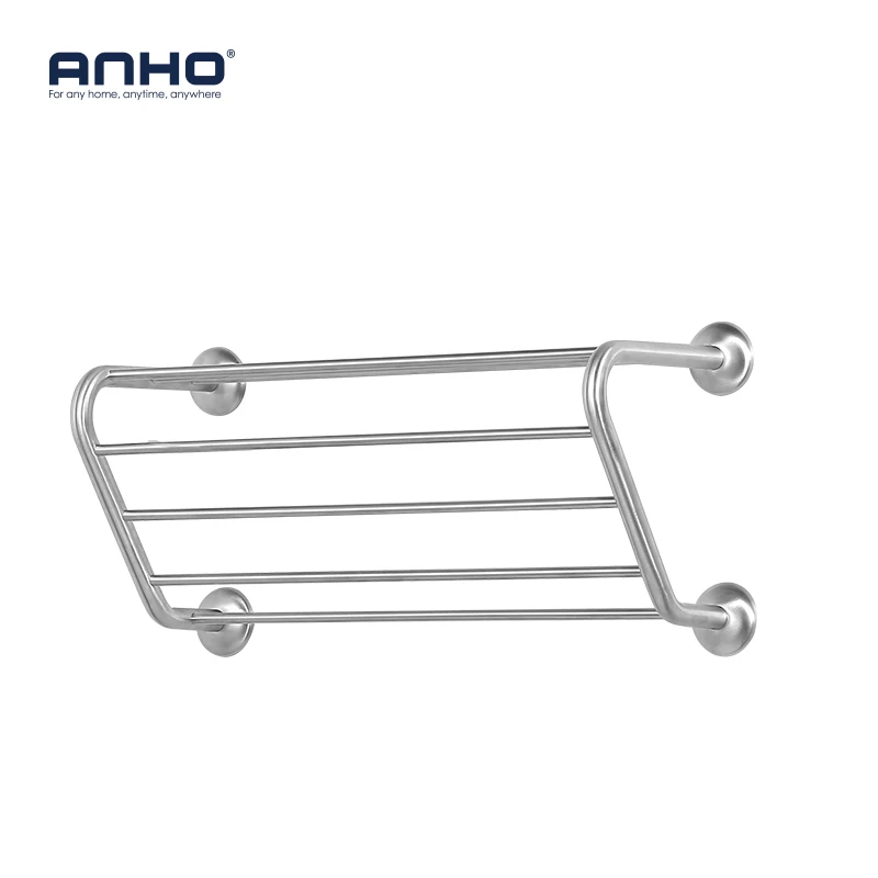 

Stainless Steel Bathroom Wall Mounted Towel Rack Bathrobes Bath Towel Racks Bathroom Towel Shelf Storage Organization