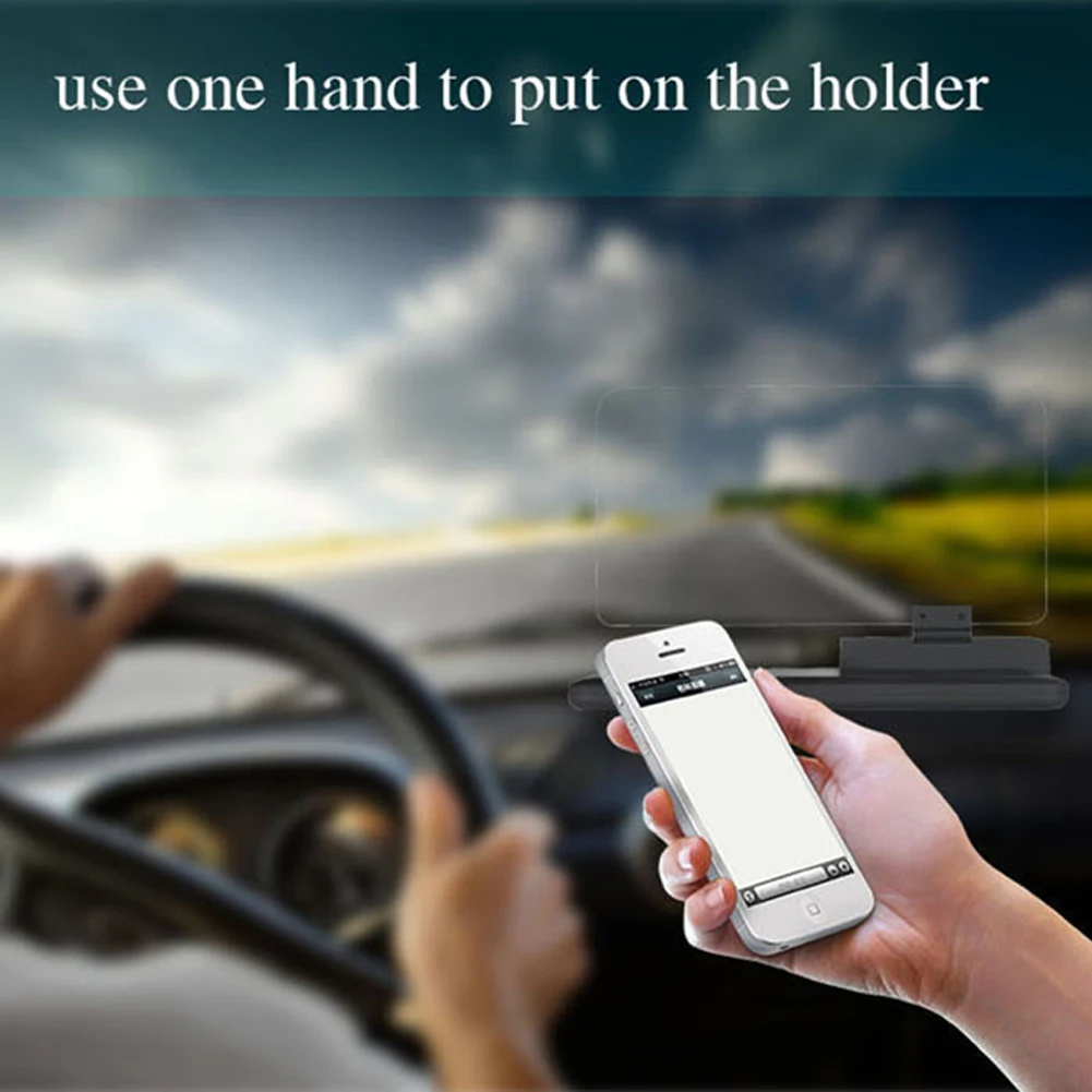 Einfache Schwarz Universal Auto Smartphone Halter GPS Navigation Halterung HUD Head Up Display Sich